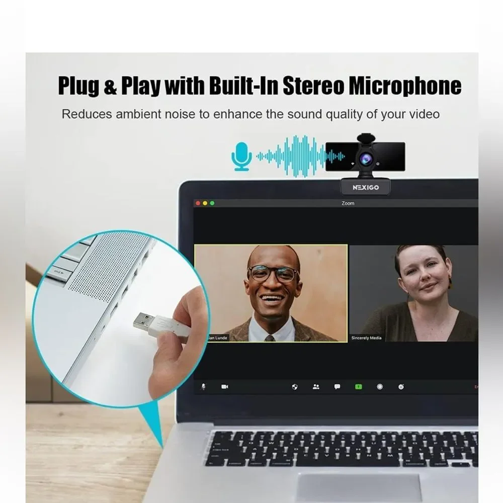 NexiGo N660 1080P Business Webcam • Dual‎ Microphone & Privacy Cover